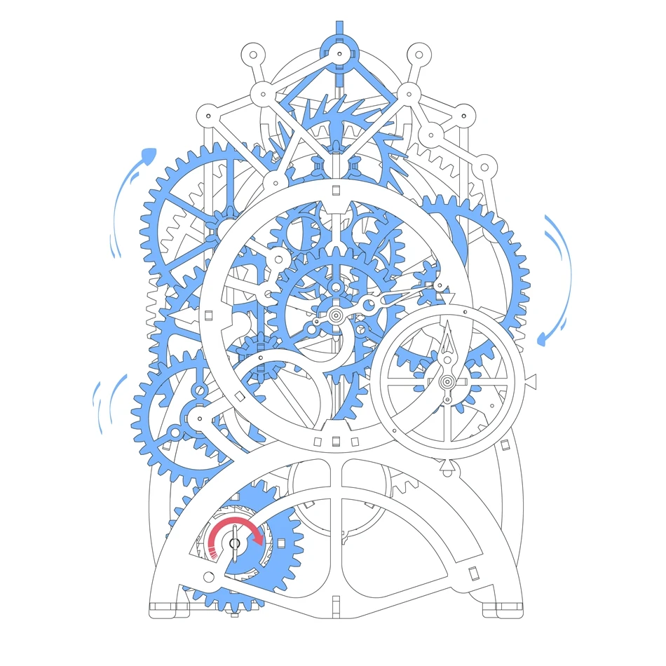 Robud DIY подвижные механические модели строительные наборы Заводной маятник часы деревянные игрушки подарок для мальчиков и девочек для дропшиппинг