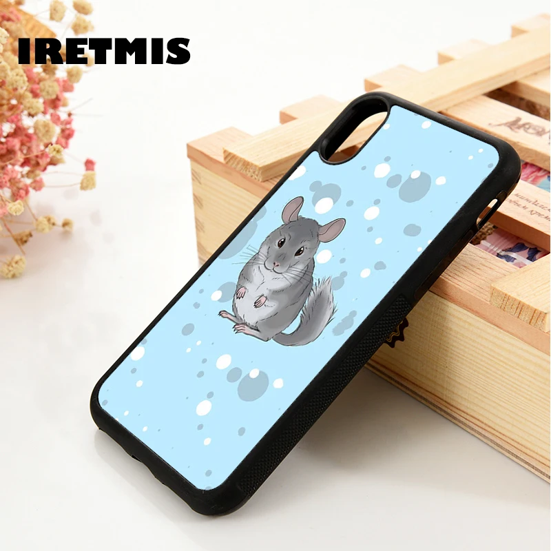 

Iretmis 5 5S SE 6 6S Soft TPU Silicone Rubber phone case cover for iPhone 7 8 plus X Xs Max XR Chinchilla - Cute Pet