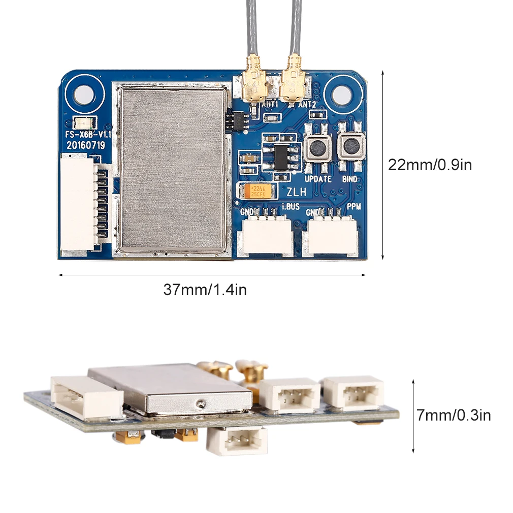 1pcs Original Flysky FS-X6B FS X6B 2.4G PPM i-BUS 6CH Receiver For Rc Quadcopter FS-I6X FS-i4 FS-i6 FS-i6S Transmitter fs v21rp original