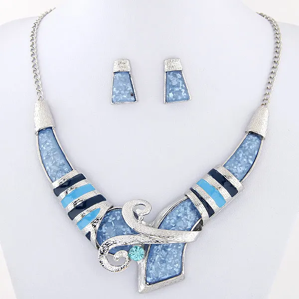 Комплект из колье и серёг с кристаллами|statement necklace set|necklace setafrican jewelry set |