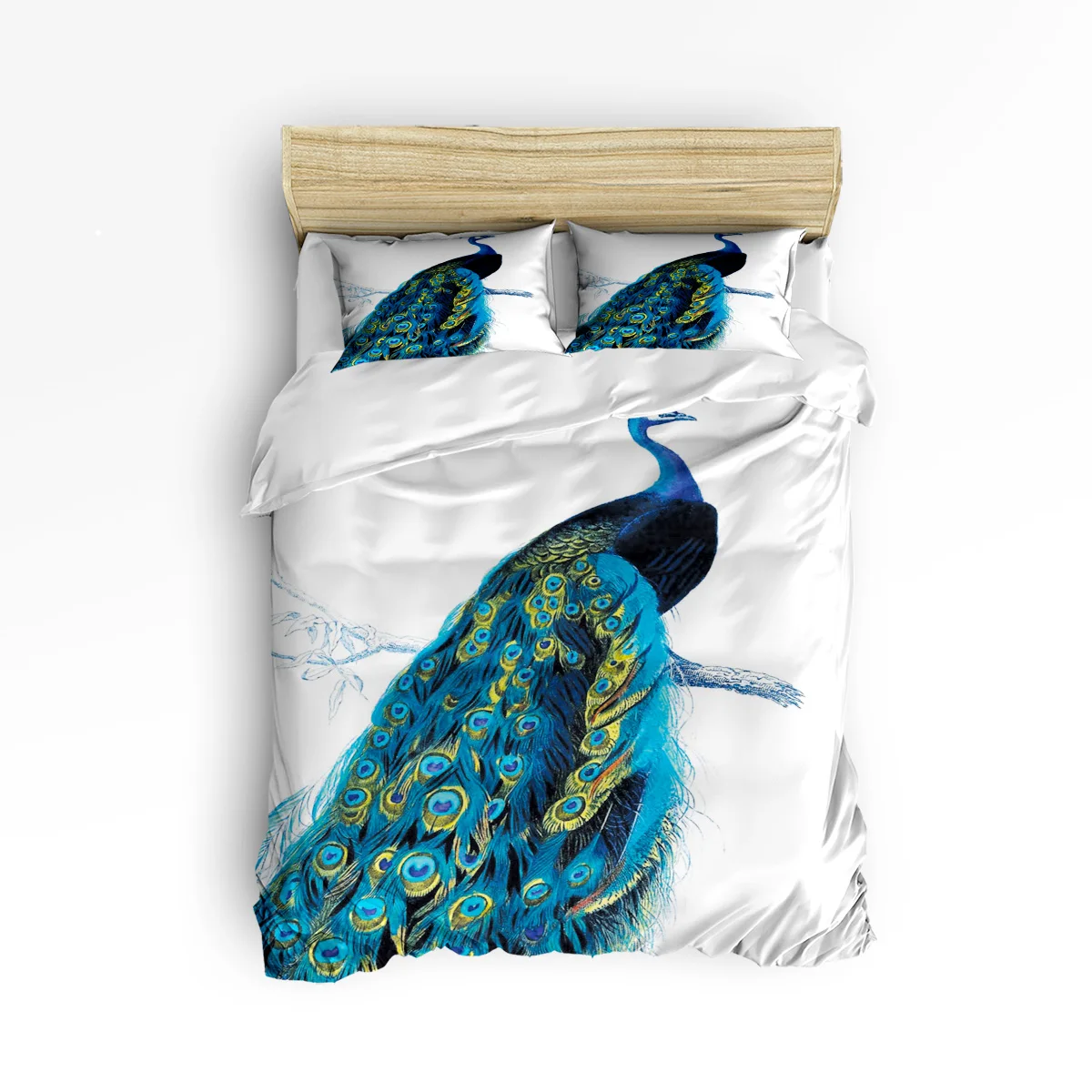 

Arts Design Peacock Elegant Print 3 Pcs 4 Pcs Bedding Set Home Decor Duvet Cover Set Soft Bedding Sets Adult Kids Free Shipping