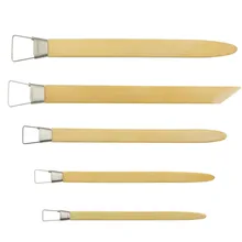 5 sztuk/partia profesjonalne Bamboo glina polimerowa narzędzia ceramiki ceramiczne skrobak modelowania rzeźbione szlam narzędzia do modelowania Hobby dostaw