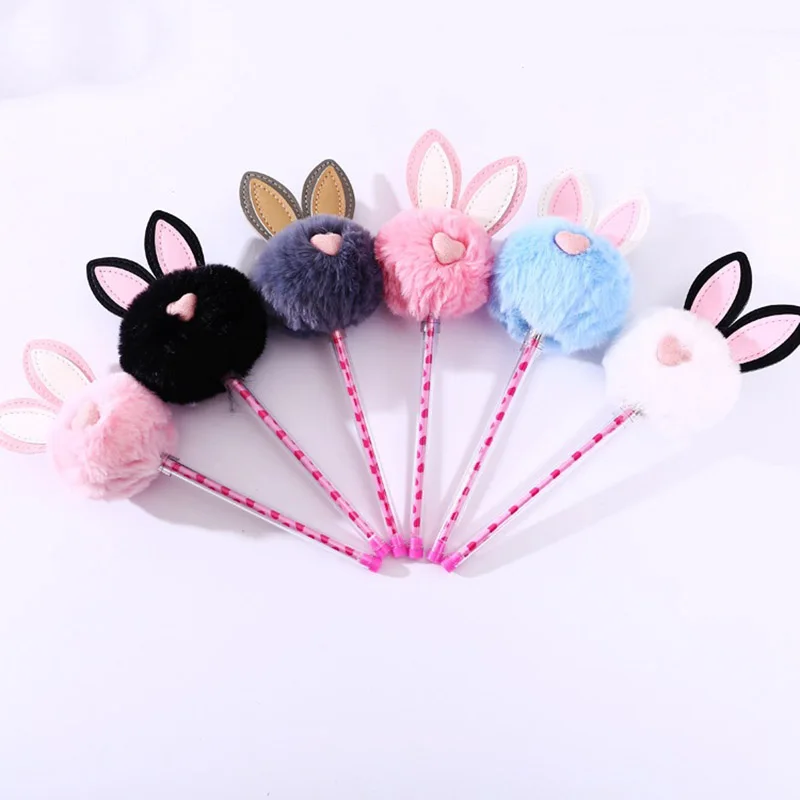 

Kawaii Rabbit Ear Plush Toys For Children Soft Ball Pendant Gel Pen Stuffed Animals Bunny Toys Speelgoed Kids Toy Gift