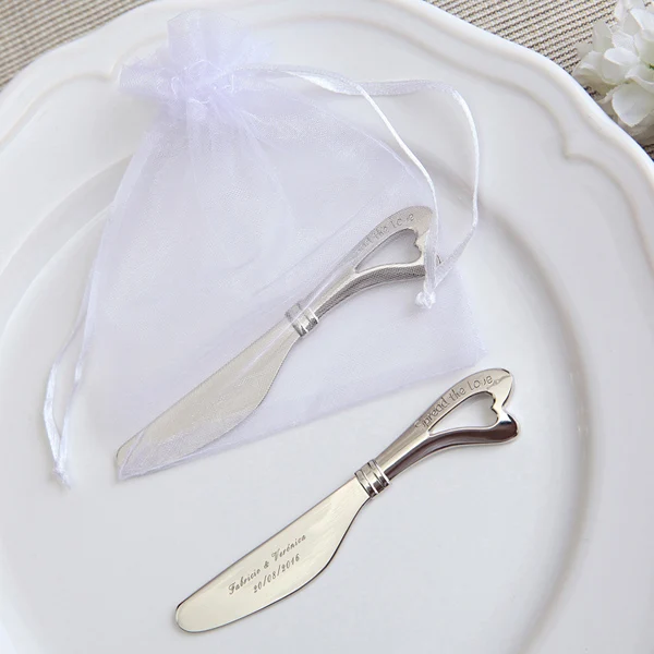 100Pcs Personalized Spreader Butter Knife Wedding Favor For Guests