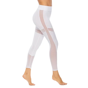 

Hot Sale Sexy Mesh Patchwork Black Leggings Women High Waist Fitness Push Up Hiking Legging Pants Jogging Femme Trousers Pants