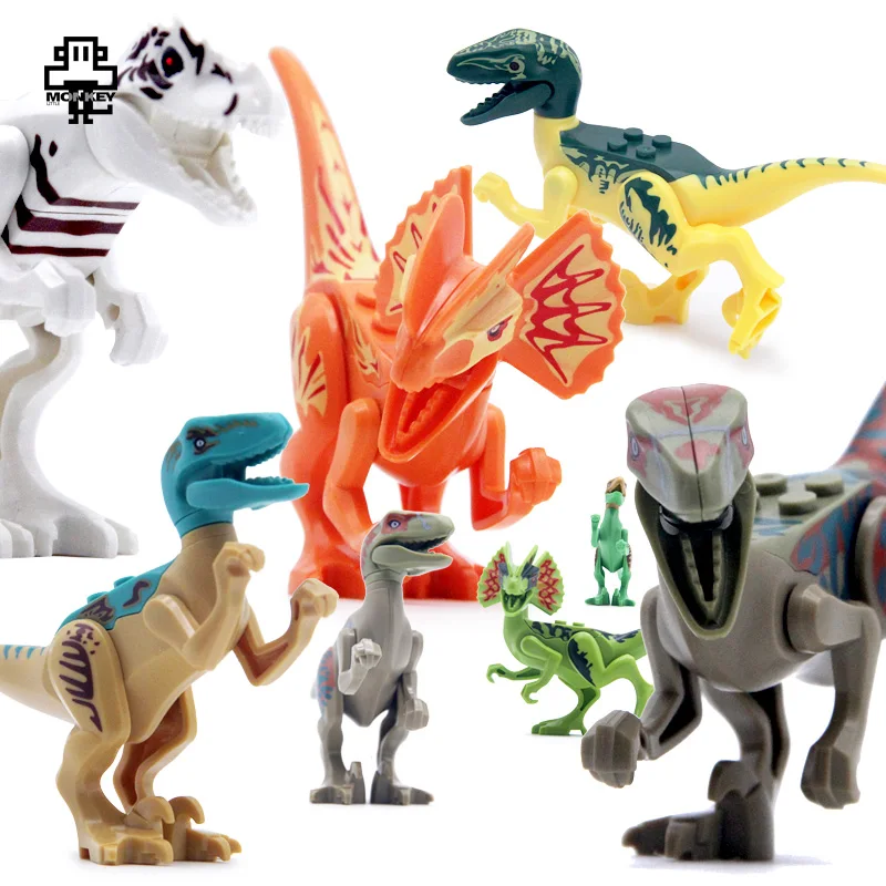 

1pcs Dinos Toy Buildable Legoings Dinosaur Building Blocks Figures withMovable Jaws Including Tyrannosaurus Rex Pterosaur