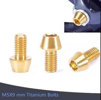 

Ti Bolt M5 x9 Titanium Bolts Cone Head Hexagon Socket Before dialing dial wire Pressure screwTi screws Ti fasteners pack of 6