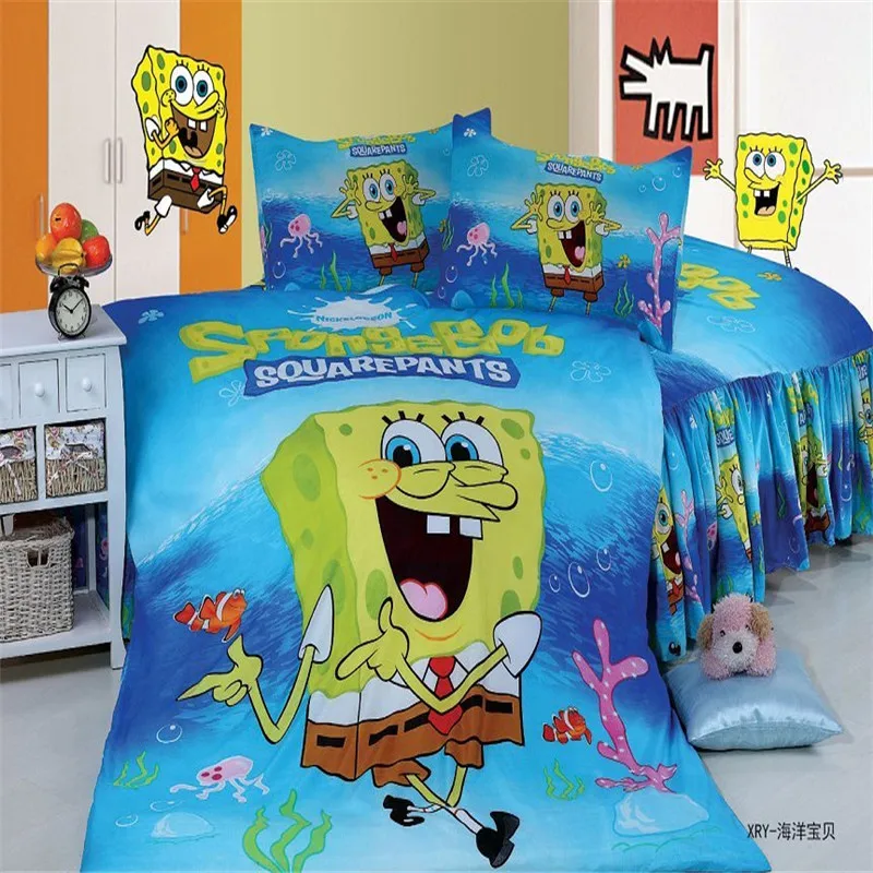 Mavelous 3d Spongebob Boys Twin Single Size Bedding Set Duvet