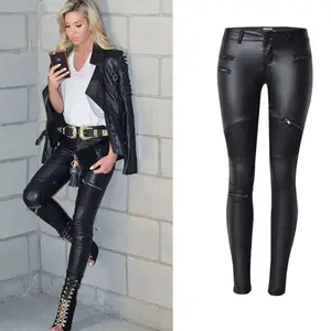 faux leather jeans womens