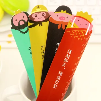 

3pcs JB44 Korea Creative Station Journey to the West Student Cartoon Ruler 15cm Cute Children's Ruler Prize Wholesale
