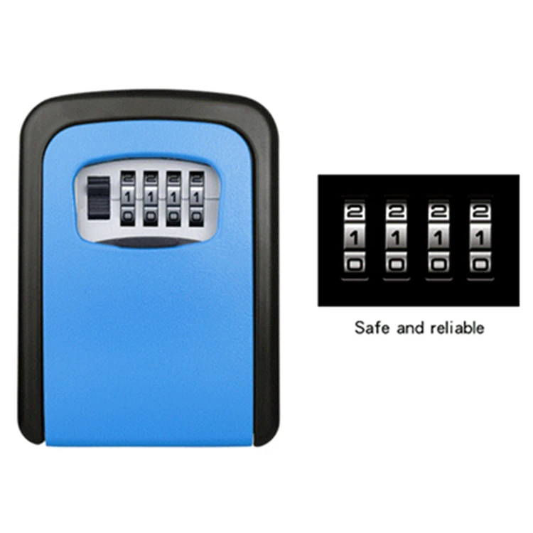 Wall Mount Key Storage Security Lock 4 Digit Security Secret Code Box Durable Colourfull Organizer Aluminum Alloy for House Keys