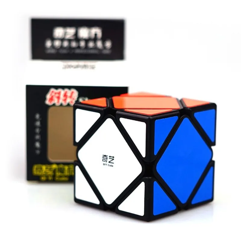 

New QiYi QiCheng A Skewed Magic Cube Black White Stickerless Speed Puzzle Block Bricks Twist for Kids Education Toys Gift