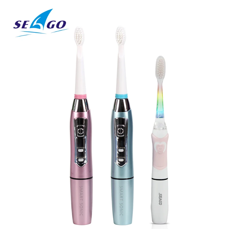 

SEAGO Designer Family Suit Toothbrush Cleaning Sonic Toothbrush with Timer Battery Tooth Brush 910( Adult )+977(Children)