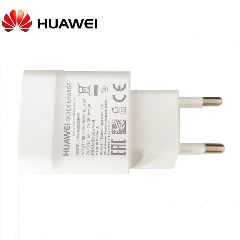 Быстрое зарядное устройство huawei QC2.0 9V 2A EU plug Usb 3,1 type-C кабель для быстрой зарядки смартфона P20 P30 Pro lite P9 P10 Nova 2 3 4 V10