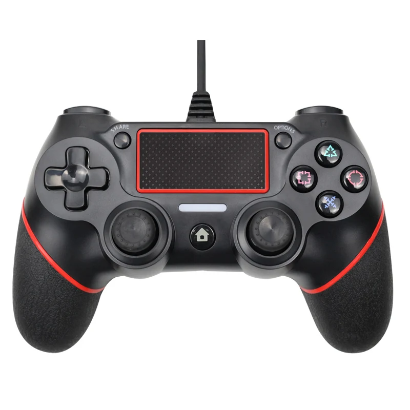 Проводной геймпад для Playstation 4 для PS4 контроллер для PS3 Джойстик геймпады для PS 4 консоли - Цвет: red