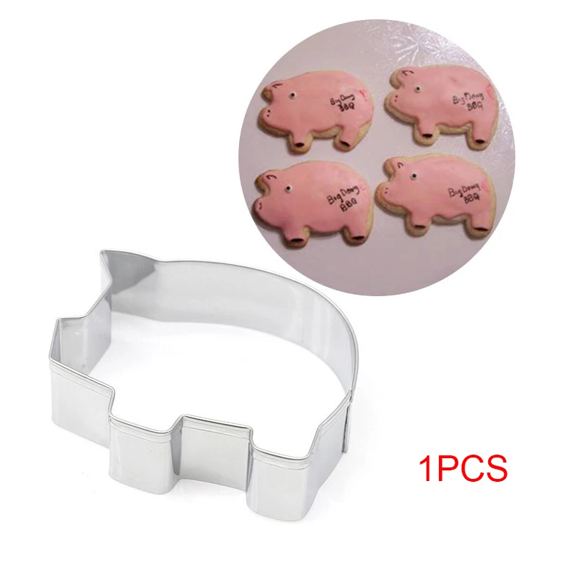 

1 Pcs Stainless Steel Pig Shape Biscuit Pastry Cookie Cutter Cake Decor Baking Mold Tools SDF-SHIP