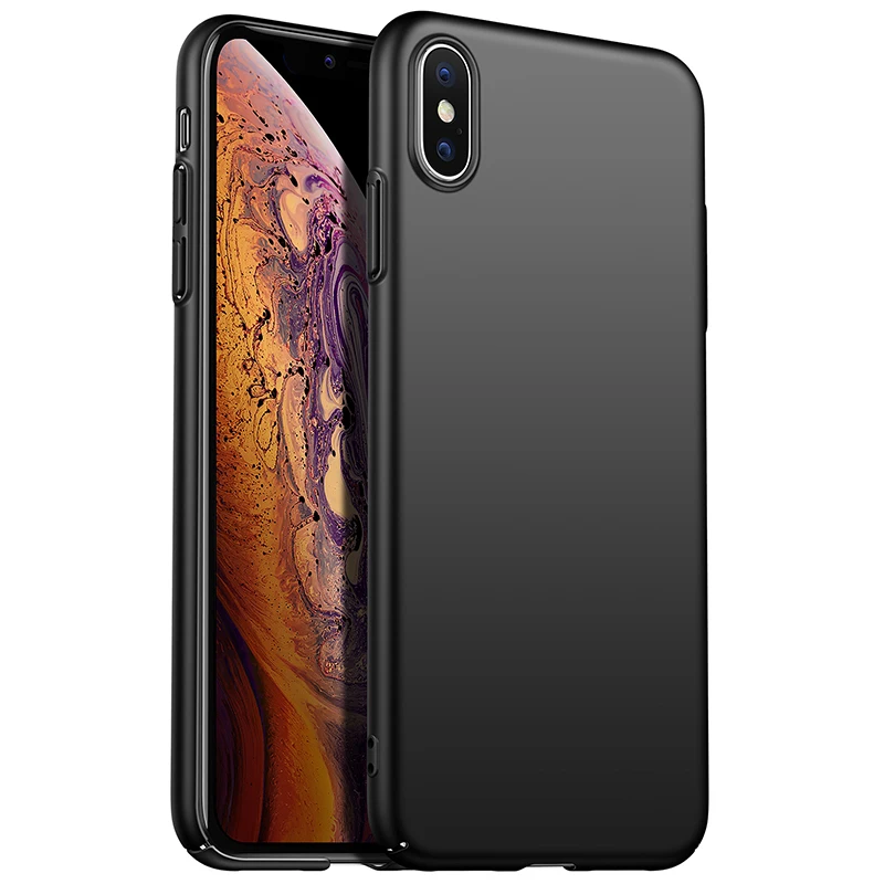 

Slim Matte Hard Phone Case for iPhone 7 X XR XS XS MAX Ultra-thin 360 Full PC Cover for iPhone 7 6 6s 8 plus Coque Funda Black