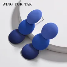 Wing yuk tak новые модные женские серьги-гвоздики классические винтажные простые круглые металлические ювелирные изделия