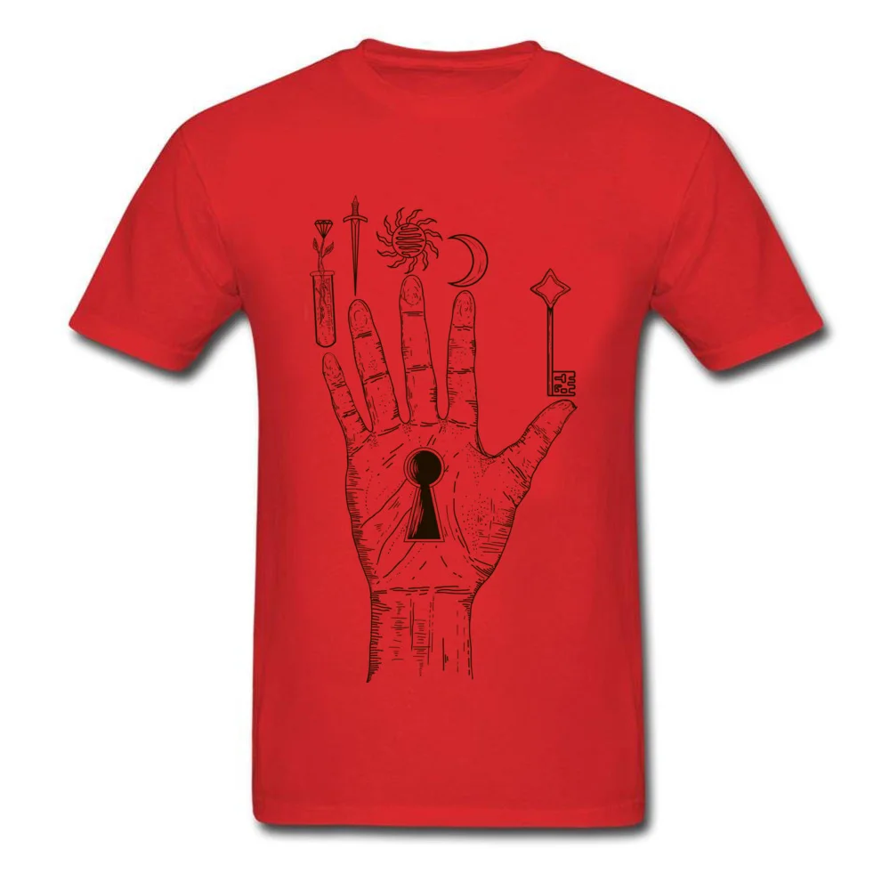100% Cotton Boy Short Sleeve Alchemy palm Tshirts Fitness Tight Tees Newest comfortable O Neck Tee-Shirts Free Shipping Alchemy palm red