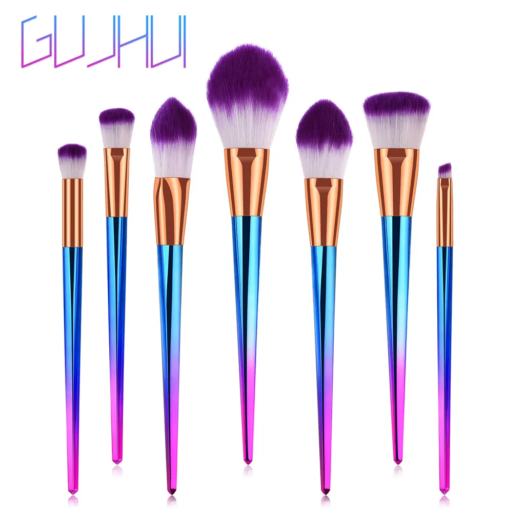 GUJHUI Brand Makeup Brushes Daily Foundation Cosmetic Eyebrow Eyeshadow Tools Brush Sets 7PCS Convenience | Красота и здоровье