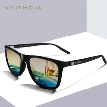 Бренд VEITHDIA, унисекс, Ретро стиль, алюминий+ TR90, солнцезащитные очки, поляризационные линзы, винтажные очки, аксессуары, солнцезащитные очки для мужчин/женщин 6108