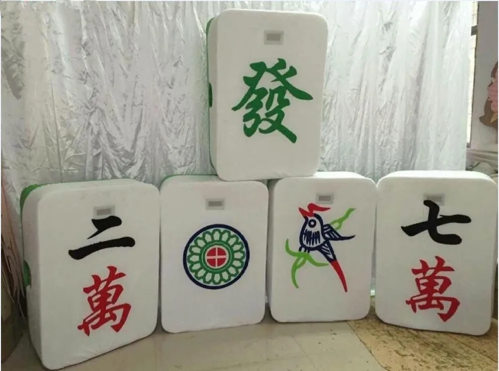 

Make customization All kinds Mahjong card Mascot Costumes Cartoon Apparel Masquerade Birthday party cosplay 848