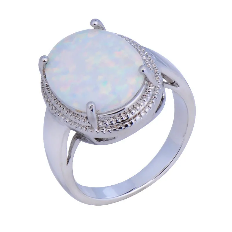 size6789 noble wedding jewelry large round rainbow opal stone women white gold filled engagement rings anel aneis rp0060 - Large Wedding Rings size6789 noble wedding jewelry large round rainbow opal stone women white gold filled engagement rings anel aneis rp0060 - Large Wedding Rings