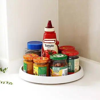 

Corner Frame Rotating Condiment Storage Rack Kitchen Storage Tray