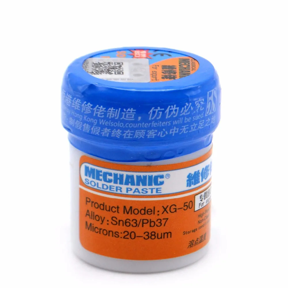 2pcs/lot Repair Welding Tool MECHANIC Solder Paste Flux XG-50 Sn63/Pb67 SMD SMT For 936 852D+ BGA Soldering Iron Station 