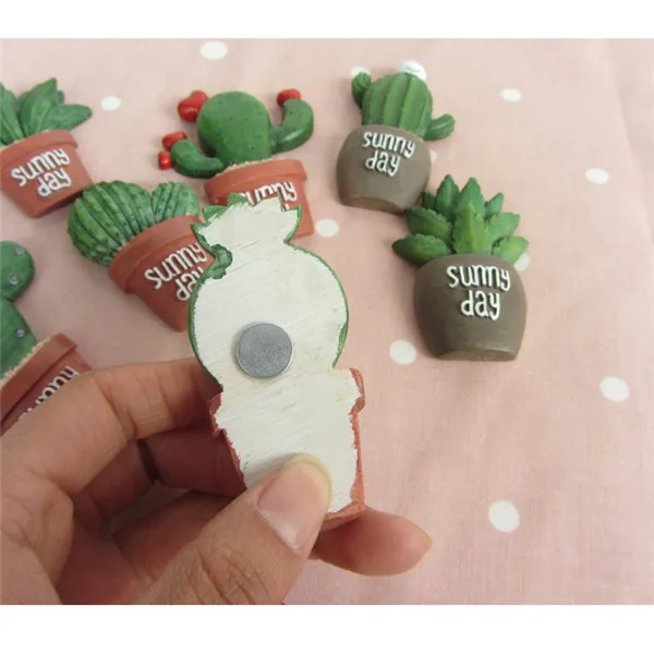 Cute Cactus Succulent Plants Fridge Magnets - 10