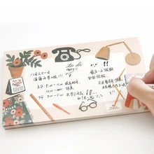 Корейский кавайный милый цветок цветочные стол для того, чтобы сделать контрольный список планировщик Портативный Тетрадь планировщик еженедельник Блокнот Организатор расписание