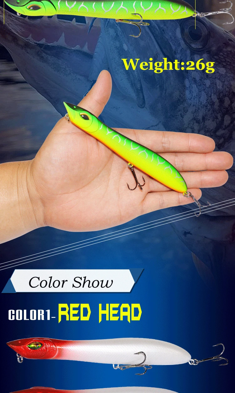 10 cor topwater popper isca cabeça de