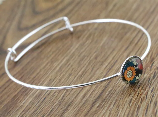 Высокое качество 2 шт 12 мм посеребренный браслет ручной работы базовый Браслет Пустые фурнитура установка кабошон камея L6-26