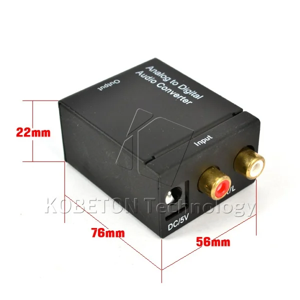 Аналого цифровой конвертер Kebidu ADC оптический коаксиальный RCA Toslink аудио адаптер