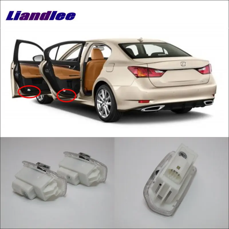 Liandlee Автомобильный Дверной светильник Ghost Shadow s для Lexus GS300~, дверная лампа с фирменным логотипом, светодиодный прожектор, приветственный светильник