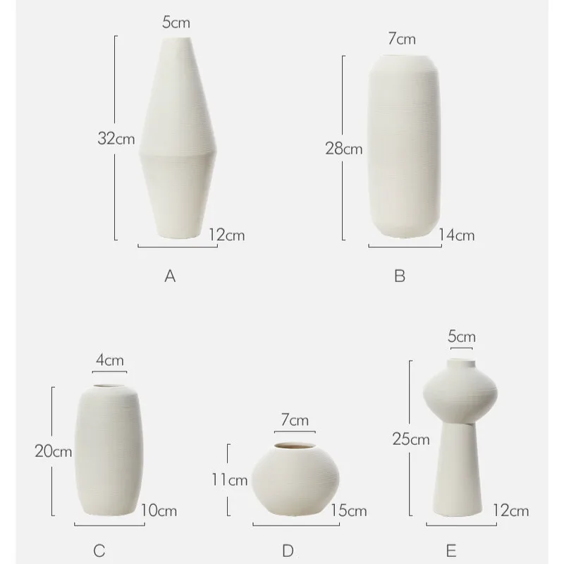 Европейская керамическая матовая Настольная Ваза, скандинавские белые настольные вазы для цветов, садовый цветочный горшок, украшение для домашнего декора