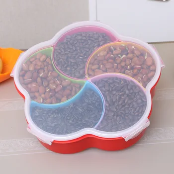 

Sealed dried fruit plate lid Doug thickened year candy box dried fruit food box fashion food tray