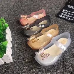 2019 летняя обувь для девочек Горячая Распродажа Золушка желе сандалии детские пляжные сандалии дети принцесса балетные туфли с бантом