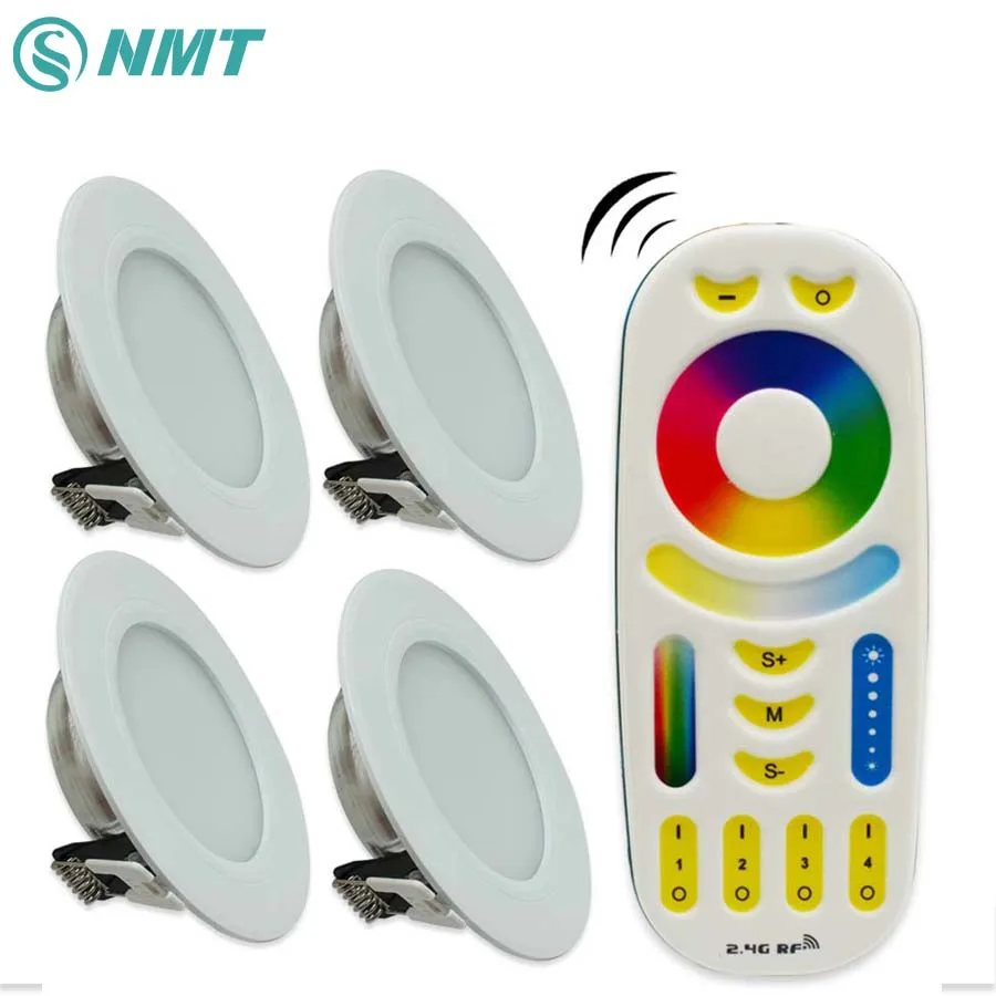 LED Панель 6 Вт затемнения milight светодиодные светильник AC85 265V rgbcct Крытый кроватью