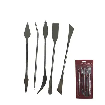 

5pcs/set of Stainless Steel Styling Carving Knife Wax Mud Ceramic Carving Styling Finishing Tool DIY Multifunctional Engraving