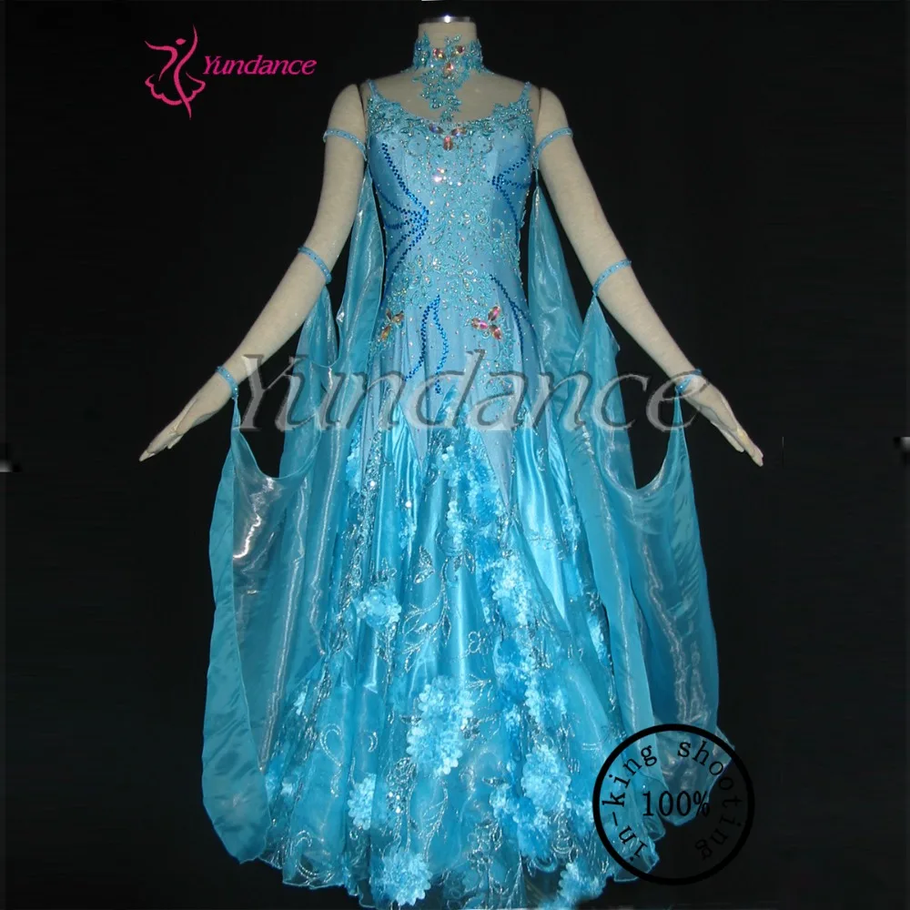 Женское цельнокроеное платье из спандекса для современных танцев|ballroom dance dress|dance