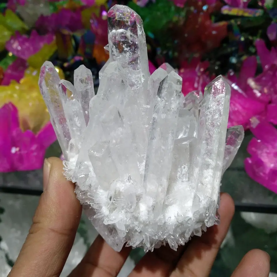 

Apophyllite Quartz Stilbite Crystal Cluster 400g Stalactite Stalagmite