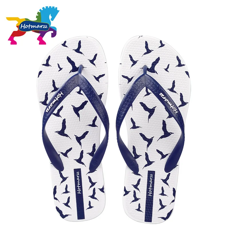 

Hotmarzz Men's Fashion Slippers Shoes Anti-skid Flip Flops Thong Sandals Seagulls Animals Summer Beach House Flip-flop