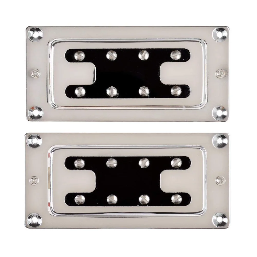 

OSTRICH Chrome Humbucker Bridge Neck Set Pickups for Bass Guitar Parts C4