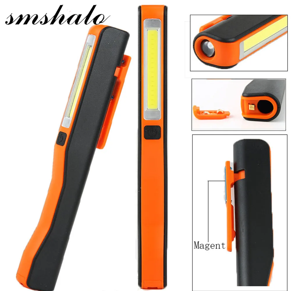 

16COB USB Mini LED lashlight pen worklight led flashlight torch Magnetic 2in1 Work Inspection Light zaklamp latarka 3xAAAbattery