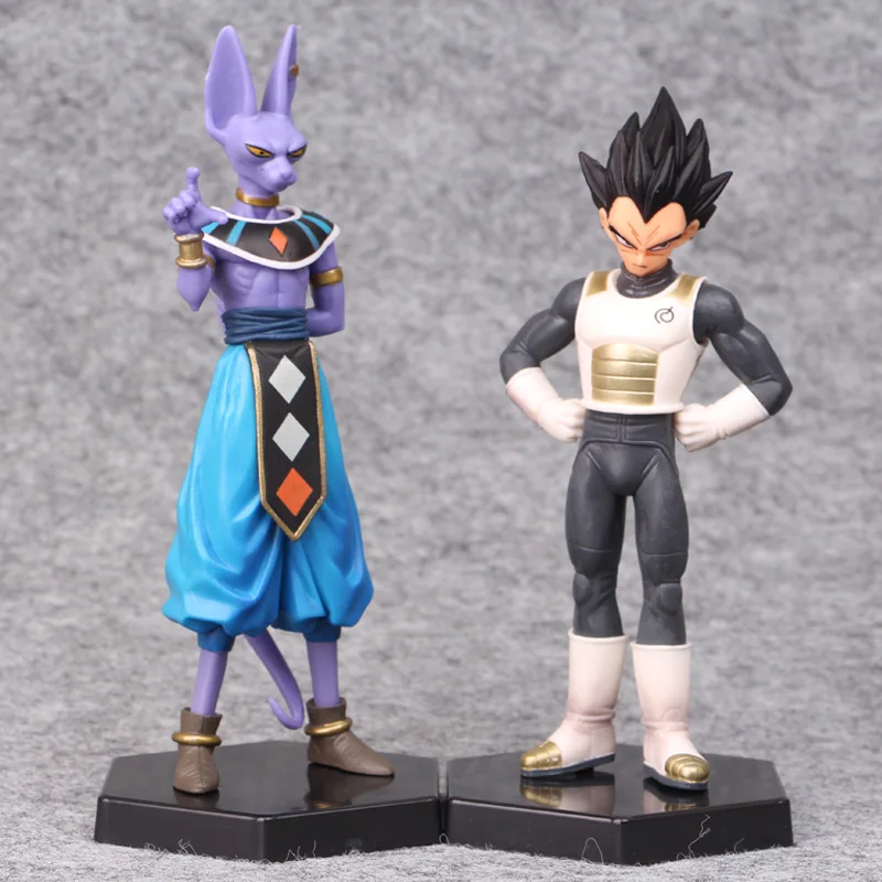 2 шт./партия косплей, японское аниме Dragon Ball Z Beerus Vegeta Бог, супер сайян ПВХ фигурка Модель Куклы Игрушки для детей Подарки