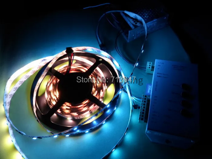 Фото Гибкая светодиодная лента 5х WS2801 5050smd, доступны 36 светодиодов s/m 36 пикс./м, белая/черная печатная плата №3