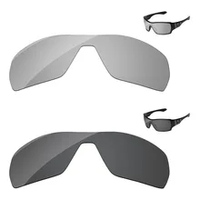 Черные и хромированные серебряные 2 шт поляризованные Сменные линзы для защиты от UVA и UVB солнцезащитных очков