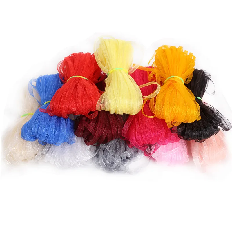 3//10// 16// 25//38// 50 MM Wide ORGANZA RIBBONS ASSORTED COLOURS