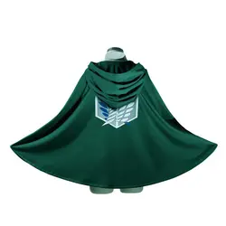 Аниме Shingeki no Kyojin Косплей часы унисекс Козер плащ модные костюмы атака на Титанов Леви Акерман зеленый мыс ткань